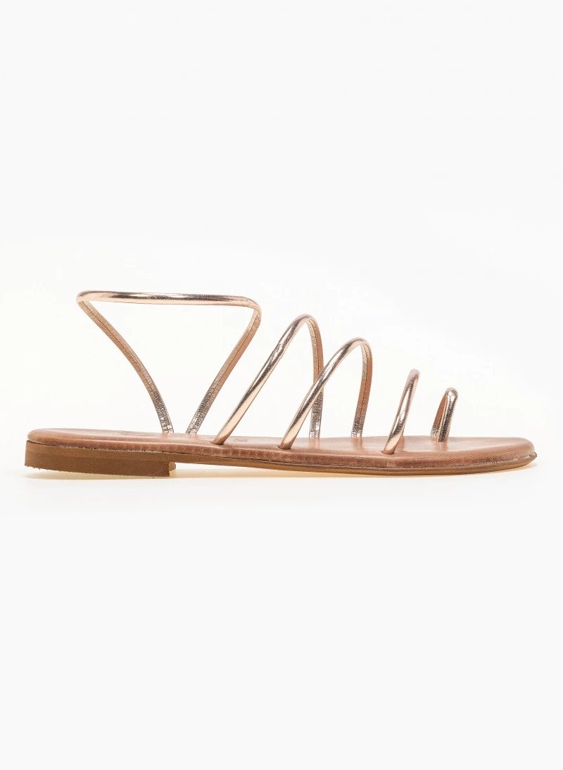 ΧΟΝΔΡΙΚΟ ΕΜΠΟΡΙΟ ⭐ Πολύ καλή προσφορά ⌛ IRIS Σανδάλια δερμάτινα με λεπτά λουράκια - Χαλκός ❤️ 🎉 - Image 5
