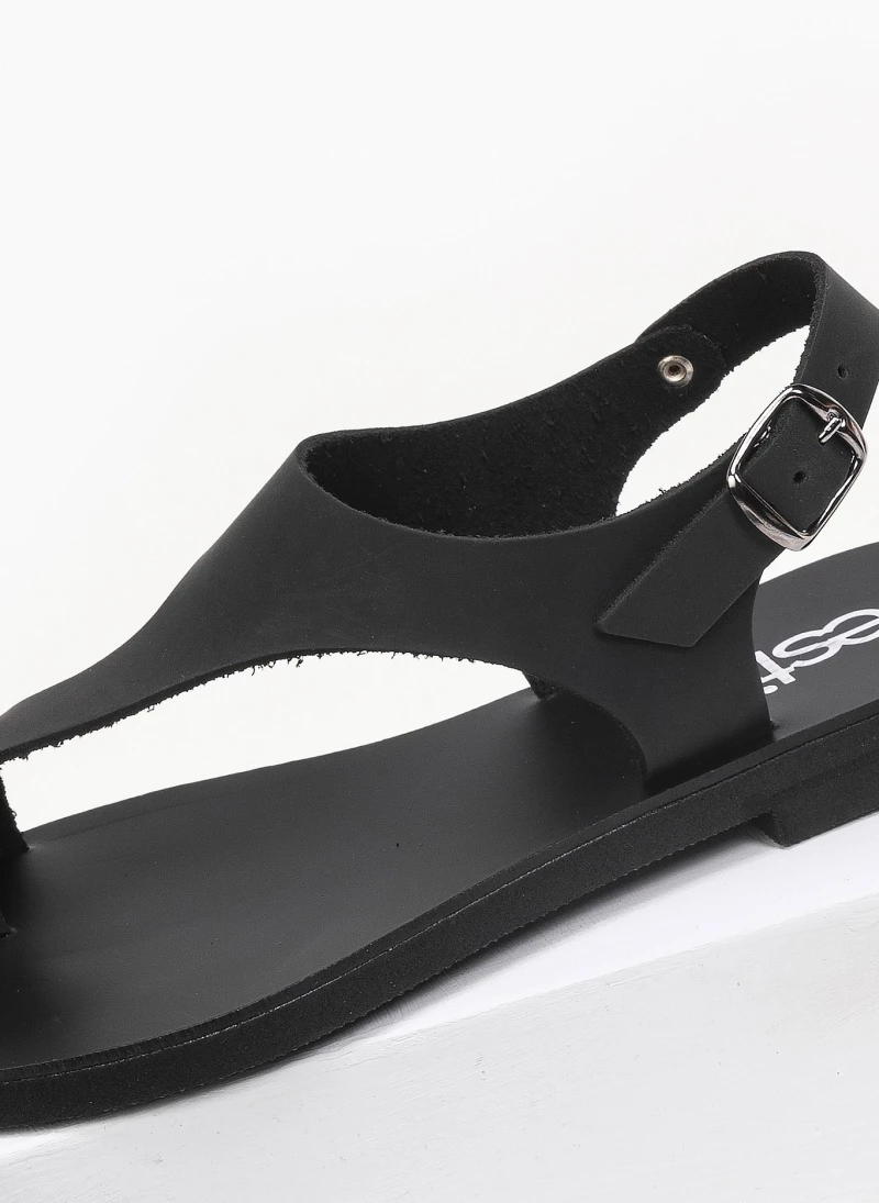 Συμφωνίες ⭐ Προϋπολογισμός 🔔 Πέδιλα Estil δερμάτινα ίσια - Μαύρο 🔥 👍 - Image 2