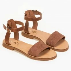 Προώθηση 🌟 ΧΟΝΔΡΙΚΟ ΕΜΠΟΡΙΟ 🌟 Πέδιλα δερμάτινα ίσια με Pattern Tfp - Ταμπά 😀 ❤️