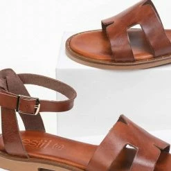 Τοπ 10 😍 Προώθηση 🎁 Σανδάλια δερμάτινα Estil με ανοίγματα στη φάσα - Ταμπά 😍 👍