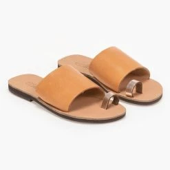 Flash Sale 😍 Το φθηνότερο ⌛ Σανδάλια Estil δερμάτινα με φάσα στο κουτεπιέ - Φυσικό 🔔 🧨