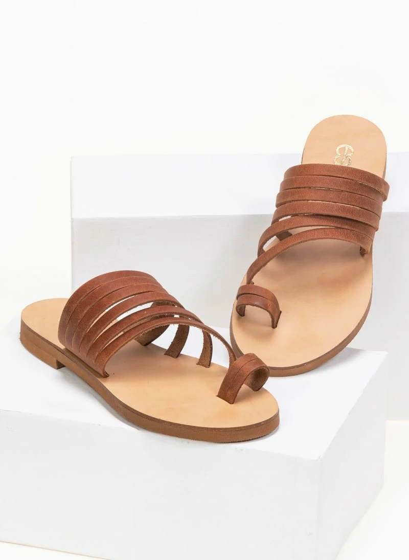 Συμφωνίες 🥰 Προώθηση 😉 Δερμάτινα σανδάλια Estil με πολλά λουράκια - Ταμπά 🎉 ✨ - Image 3