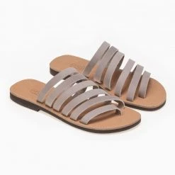 Εξοδος ❤️ Ολοκαίνουργιο 🎁 Σανδάλια Estil δερμάτινα με πολλά λουράκια - Πάγου 😍 😀