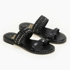 Καλύτερες κριτικές για 😀 Φτηνός ⌛ Σανδάλια δερμάτινα Estil με τρουκς στη φάσα - Μαύρο 😍 😀