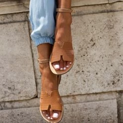 Flash Sale 🔥 ΧΟΝΔΡΙΚΟ ΕΜΠΟΡΙΟ 🧨 Estil ίσια πέδιλα με μπαρέτα - Ταμπά ❤️ 👏