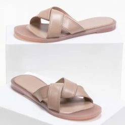 Flash Sale 🥰 Εξοδος 🤩 The Fashion Project Πέδιλα φλατ με σόλα από λάστιχο - Nude 🛒 🌟