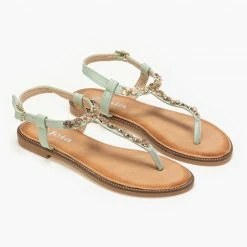 Αγορά ⌛ Καλύτερες κριτικές για 🤩 The Fashion Project Πέδιλα φλατ με σπείρες - Βεραμάν ⌛ 😀