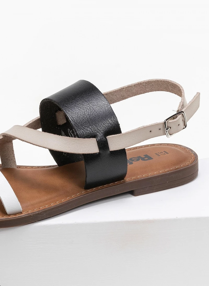 Το φθηνότερο 🔥 Κουπόνι 😍 Πέδιλα ίσια με διχρωμία Refresh 72942 - Μαύρο 🛒 🤩 - Image 3