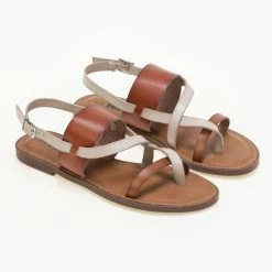 Εξοδος 🤩 Καλύτερη πώληση ✔️ Πέδιλα ίσια με διχρωμία Refresh 72942 - Ταμπά 🛒 🎉