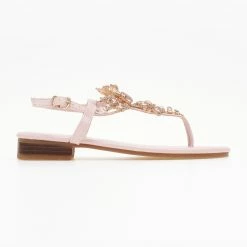 Συμφωνίες 🛒 ΧΟΝΔΡΙΚΟ ΕΜΠΟΡΙΟ 🌟 The Fashion Project Πέδιλα φλατ με στρας - Ρόζ 🎁 ❤️