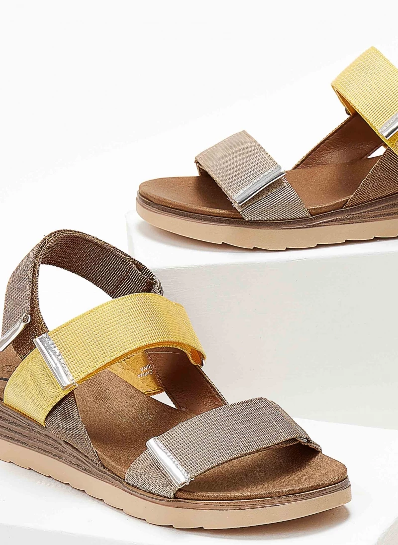 Αγορά 💯 Flash Sale 💯 Xti Footwear Πέδιλα Sporty με υφασμάτινες φάσες Xti 45287 - Κίτρινο 👏 😍 - Image 2