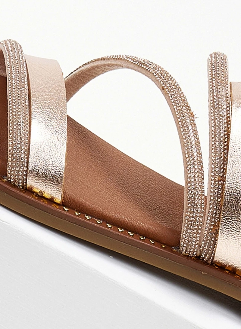 Καλύτερη πώληση 🛒 Εξοδος 👏 Σανδάλια δερμάτινα ESTIL - Χαλκός 🌟 🧨 - Image 5