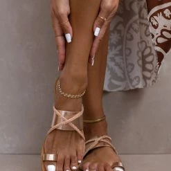 Συμφωνίες ✔️ Τοπ 10 😍 Σανδάλια δερμάτινα ESTIL - Χαλκός 🥰 👍