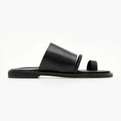 Προϋπολογισμός 🛒 Συμφωνίες 😀 Σανδάλια ESTIL δερμάτινα με σειρά Strass - Μαύρο 🌟 🌟