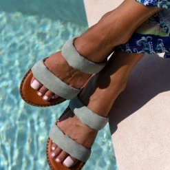 Εξοδος 👍 Πολύ καλή προσφορά 😉 Σανδάλια καστόρινα ESTIL με Pufffed φάσες - Μέντα 🌟 🥰