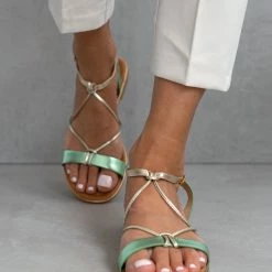 Το φθηνότερο 👏 Εξοδος ❤️ The Fashion Project Σανδάλια με μεταλλική λεπτομέρεια στη σόλα - Βεραμάν ✔️ 🧨