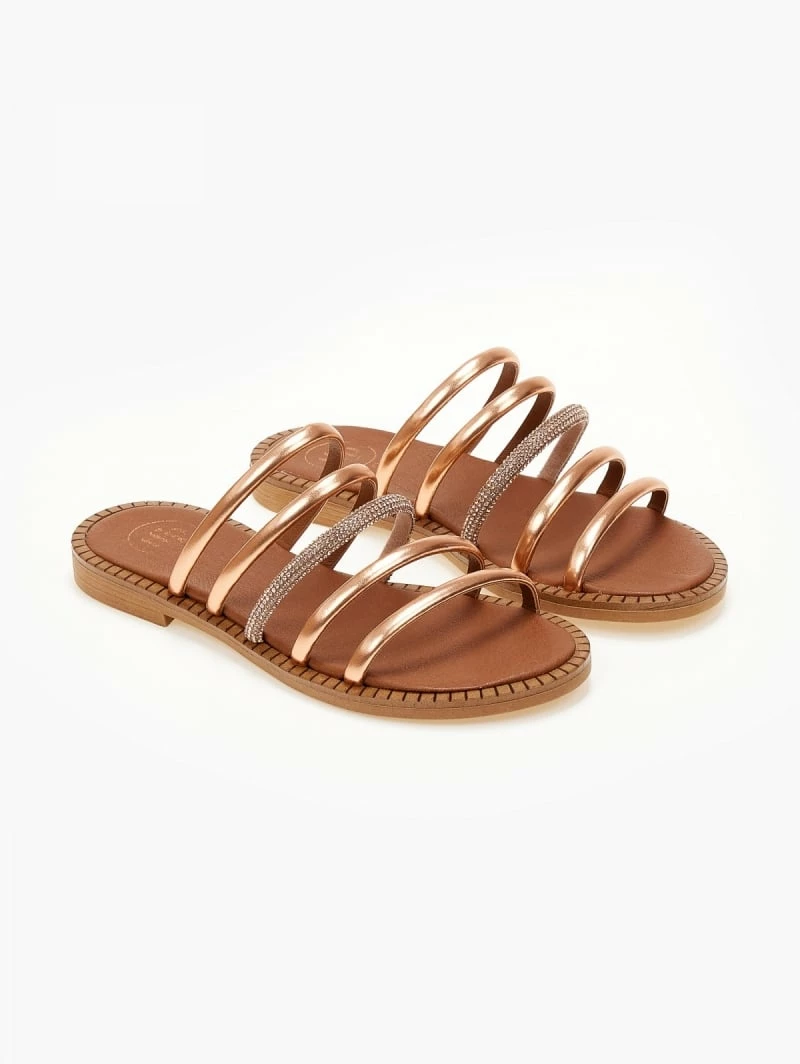 Η καλύτερη συμφωνία 💯 Εξοδος ✔️ Σανδάλια TFP με λουράκια και Strass - Χαλκός 🧨 ❤️ - Image 6
