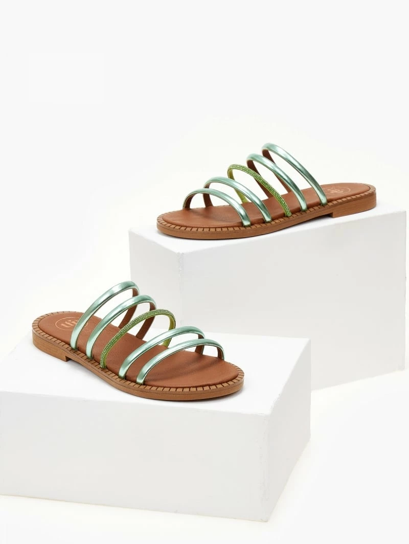 Καλύτερες κριτικές για 😉 Best Pirce ✔️ Σανδάλια TFP με λουράκια και Strass - Πράσινο 🔔 😍 - Image 6