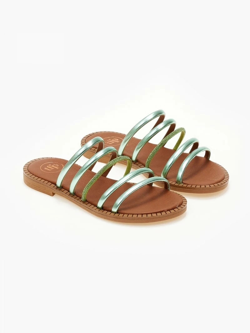 Καλύτερες κριτικές για 😉 Best Pirce ✔️ Σανδάλια TFP με λουράκια και Strass - Πράσινο 🔔 😍 - Image 5